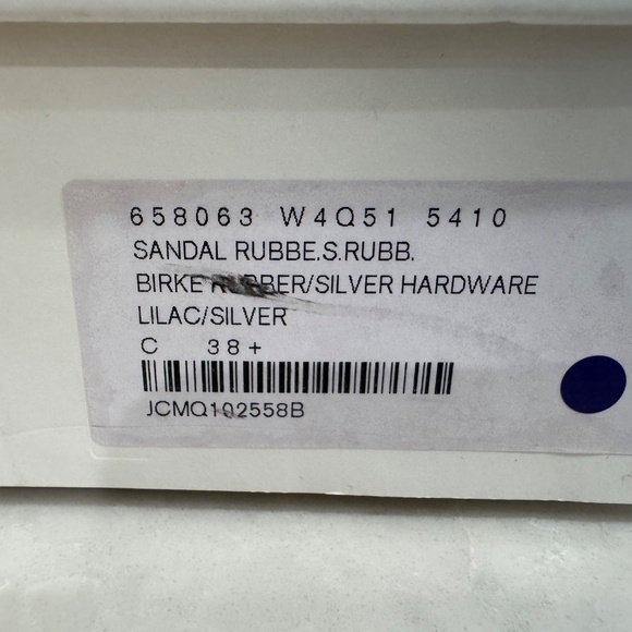 NEW in box Alexander McQueen Rubber sandal size EU 38.5 US 8.5 8  Lilac Silver - Picture 6 of 8